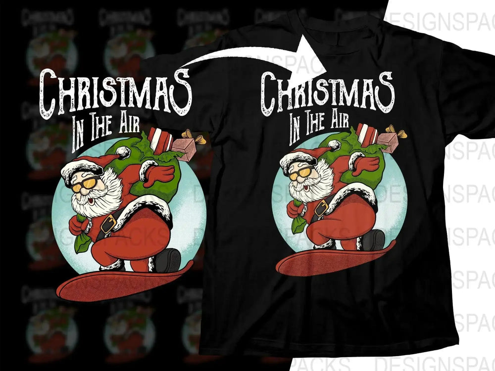 Santa Claus Carrying Gifts Cool Christmas Png Digital Download