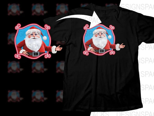 Santa Claus Christmas Graphic Print Png Digital Download