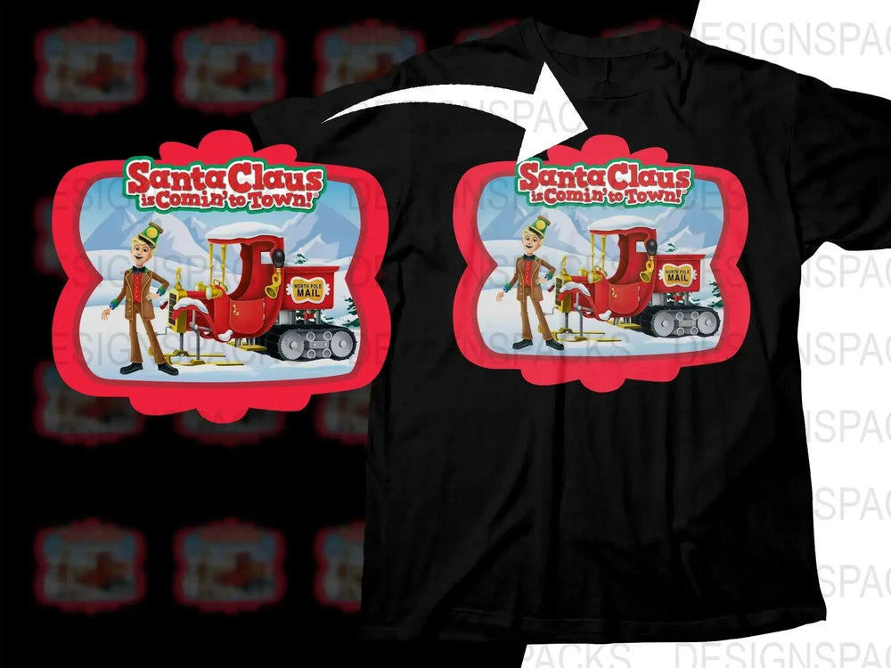 Santa Claus is Comin to Town Character Png Digital Download