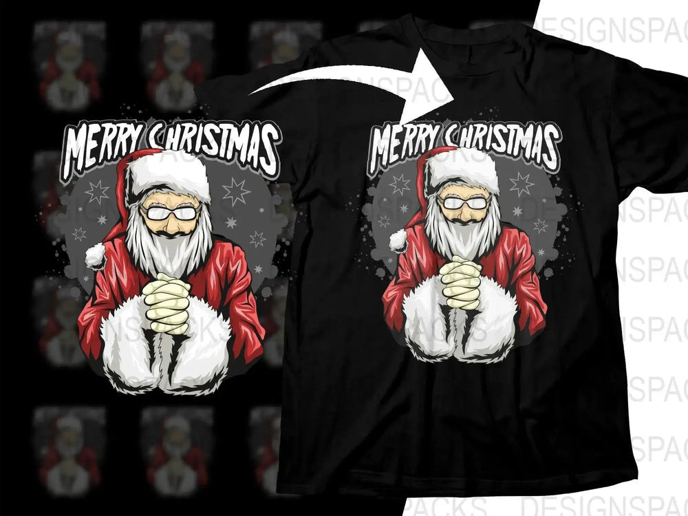 Santa Claus Merry Christmas Graphic Png Digital Download
