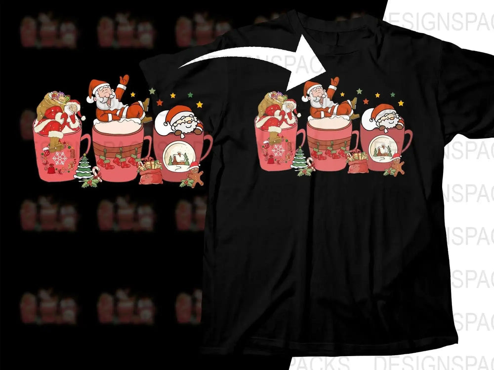 Santa Claus Themed Festive Christmas Png Digital Download