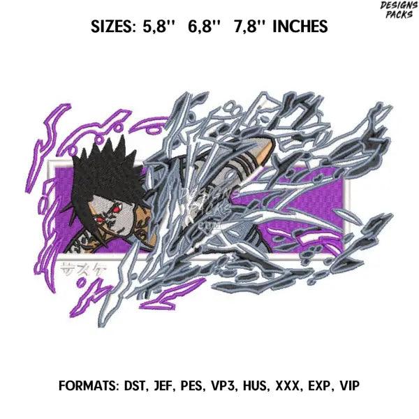 Sasuke and Kirin/Anime Embroidery Design/ Anime design/ Embroidery Pattern/ Design PES DST Format