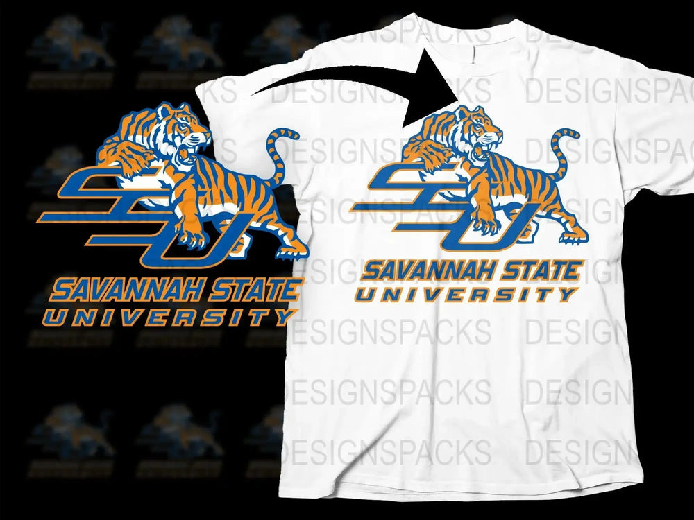 Savannah State Tigers College Football Png Digital Download