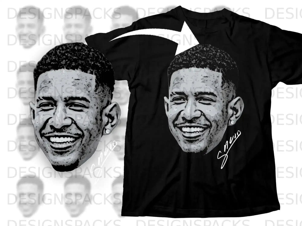 Custom Design Smiling Face Graphic Tee Shirt