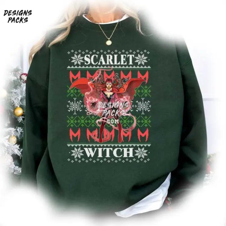 Scarlet Witch Ugly Christmas Avengers Superhero Xmas. Png Design