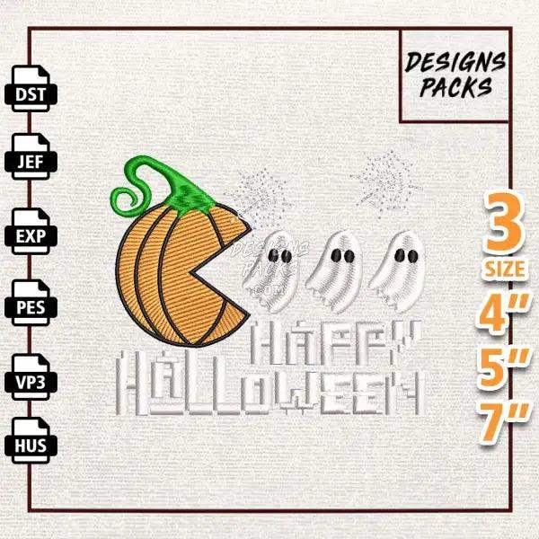 Scary Pumpkin Embroidery Design
