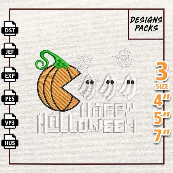 Scary Pumpkin Embroidery Design