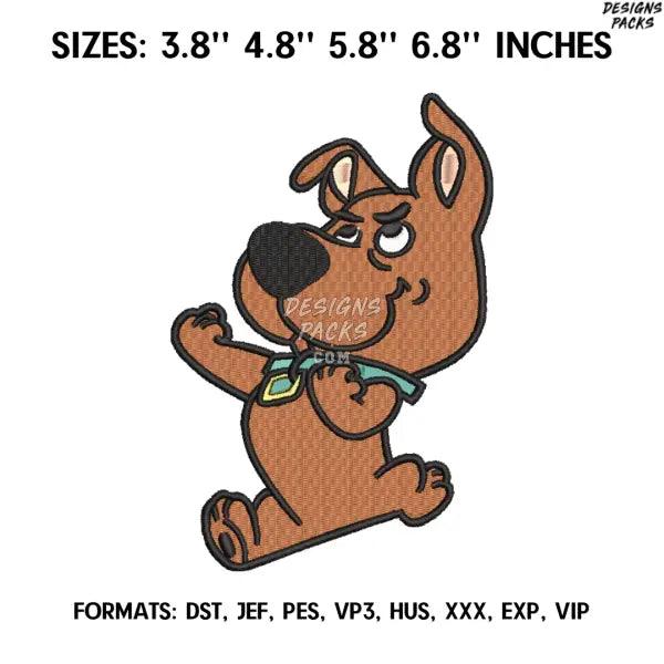 Scooby Doo Embroidery Design, Scooby Doo Anime Embroidery,. Anime Pes Design Brother
