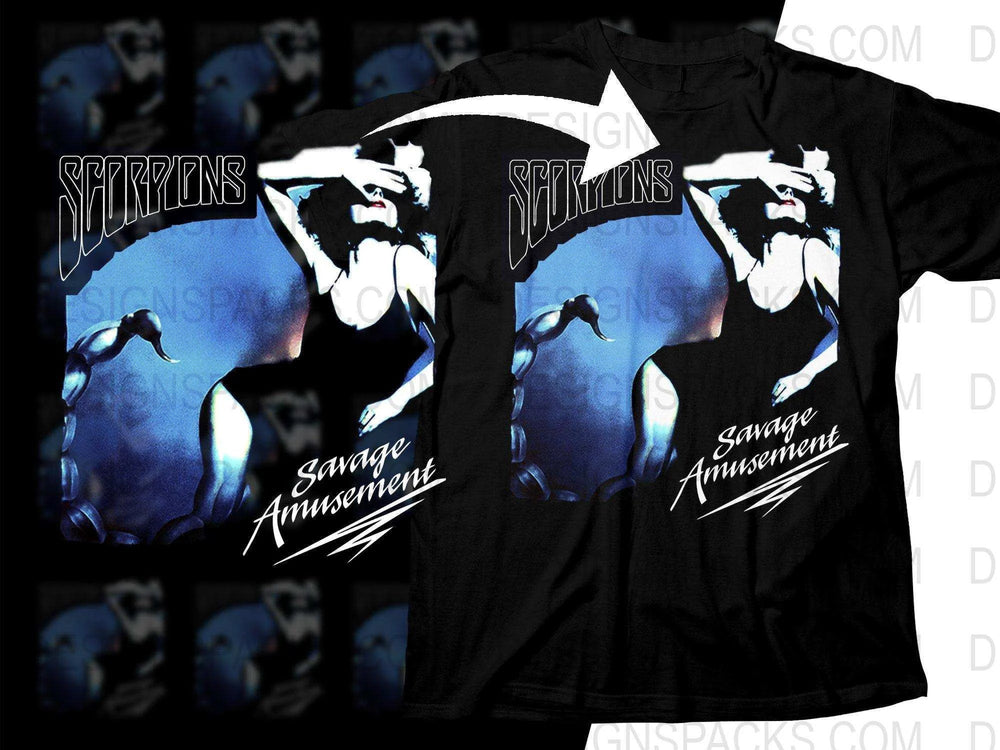 Scorpions Savage Amusement Rock Band Png Halftone Digital Download