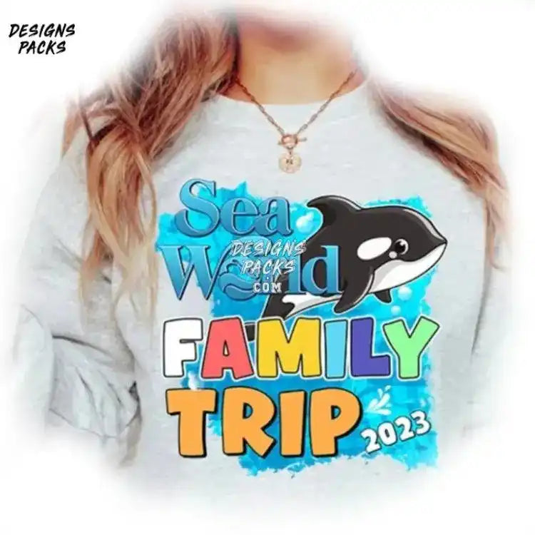 Sea World Family Vacation Png Design