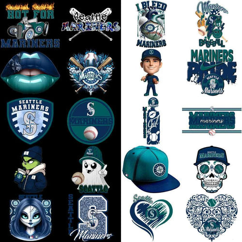 62 Seattle Mariners Baseball Designs Bundle PNG