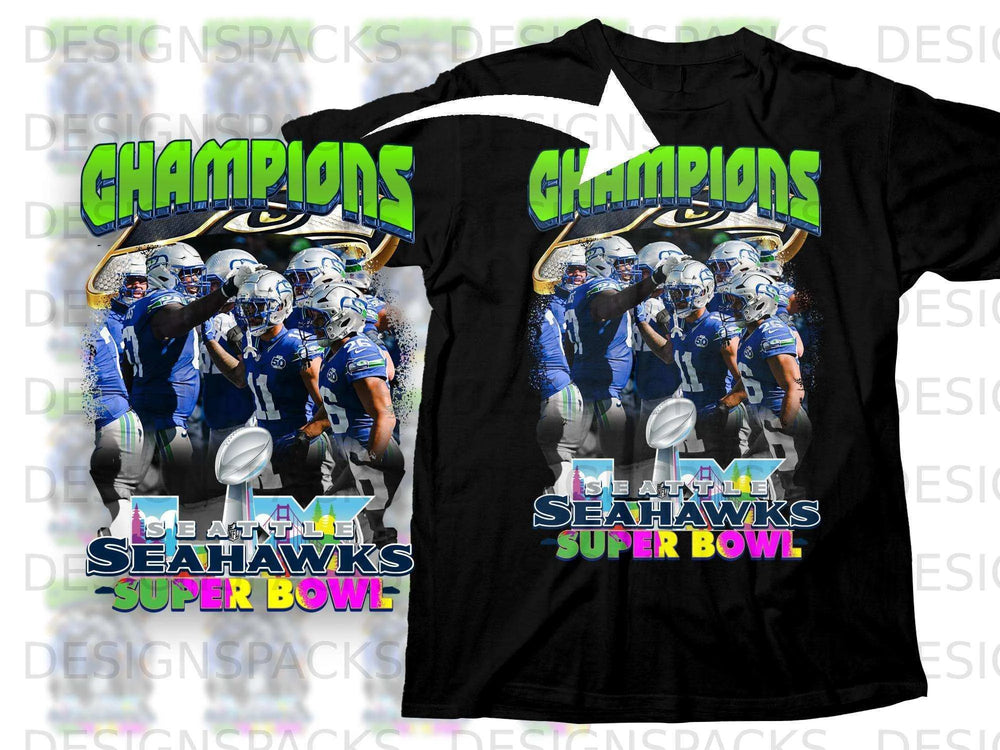 Champions Seattle Seahawks Super Bowl T-Shirt