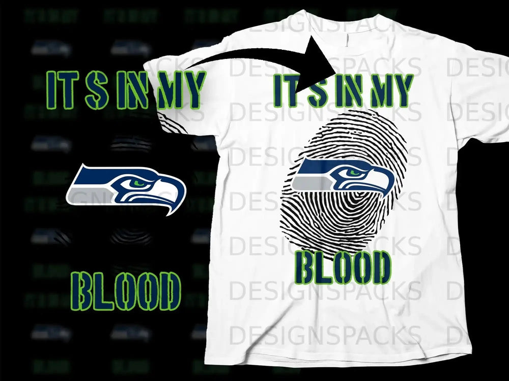 It's In My Blood Seattle Football Fan Shirt