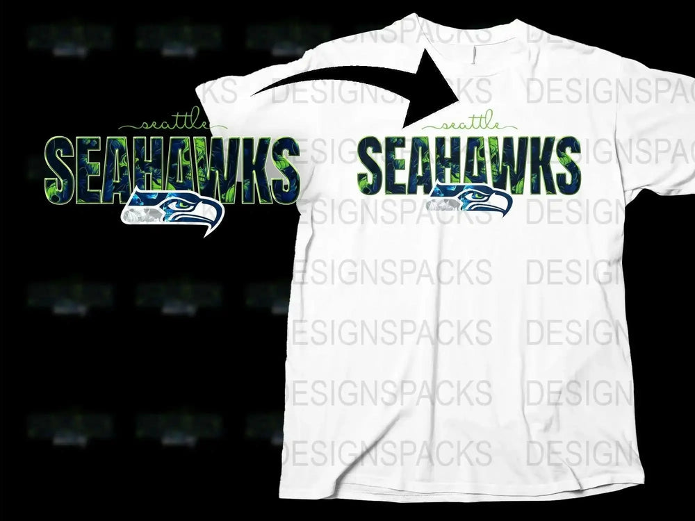 Seattle Seahawks T-Shirt, Football Fan Graphic Tee, Bold Team Colors, Sports Apparel