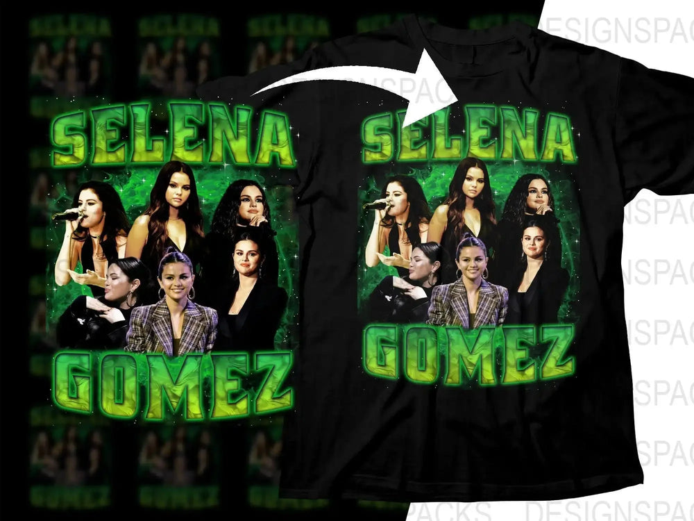 Selena Gomez Music Bootleg Graphic Fan Art Png Digital Download