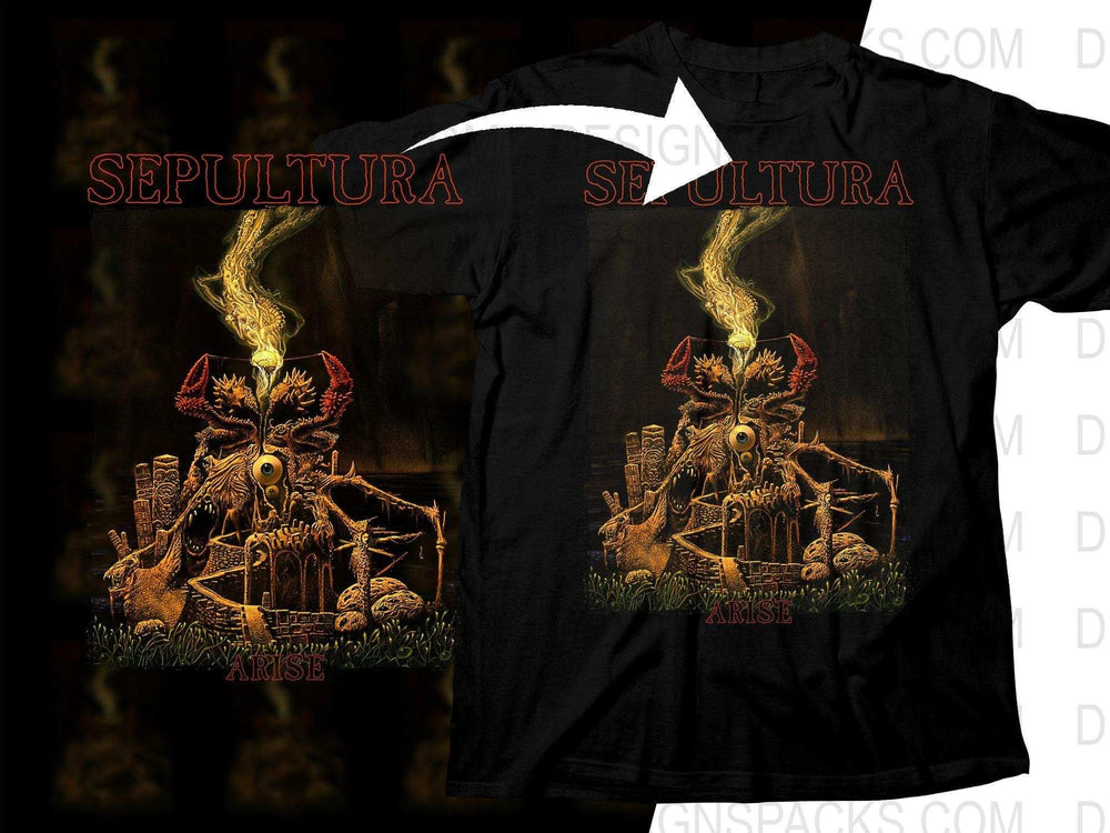 Sepultura Arise Rock Design Png Halftone Digital Download