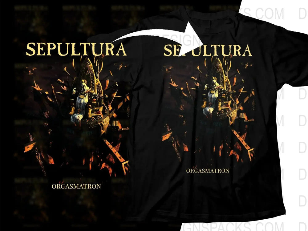 Sepultura Orgasmatron Themed Unique Artistic Png Halftone Digital Download