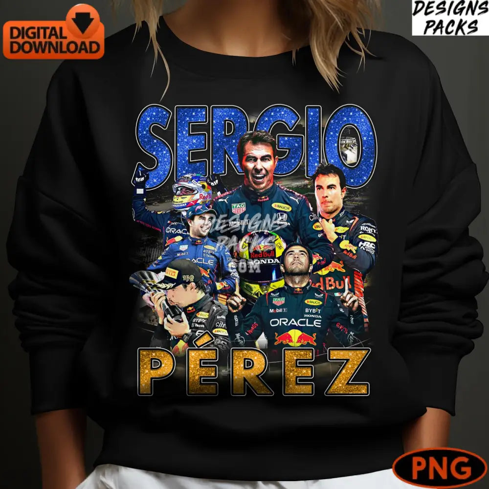 Sergio Perez F1 Racing Digital Instant Download Formula 1 Fan
