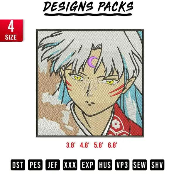 Sesshomaru Inuyasa Embroidery Design 