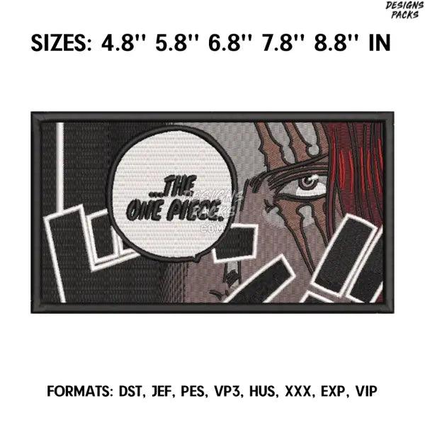 Shanks Embroidery Design File, One Piece Anime Embroidery Design, Machine  Design Pes Dst, Anime Nike Pes Design Brother