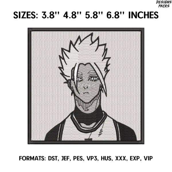 Shidou Ryusei Embroidery Design File, Blue Lock Anime Embroidery Design, Anime Inspired. Anime Pes Design Brother