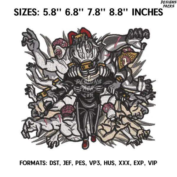 Shigaraki Tomura Embroidery Design File, My Hero Academia Anime Embroidery Design, Anime.