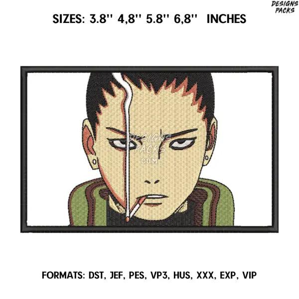 Shikamaru Embroidery Design File/ Naruto Anime Embroidery Design/ Machine  Design Pes Dst. Shikamaru Smoke embroidery