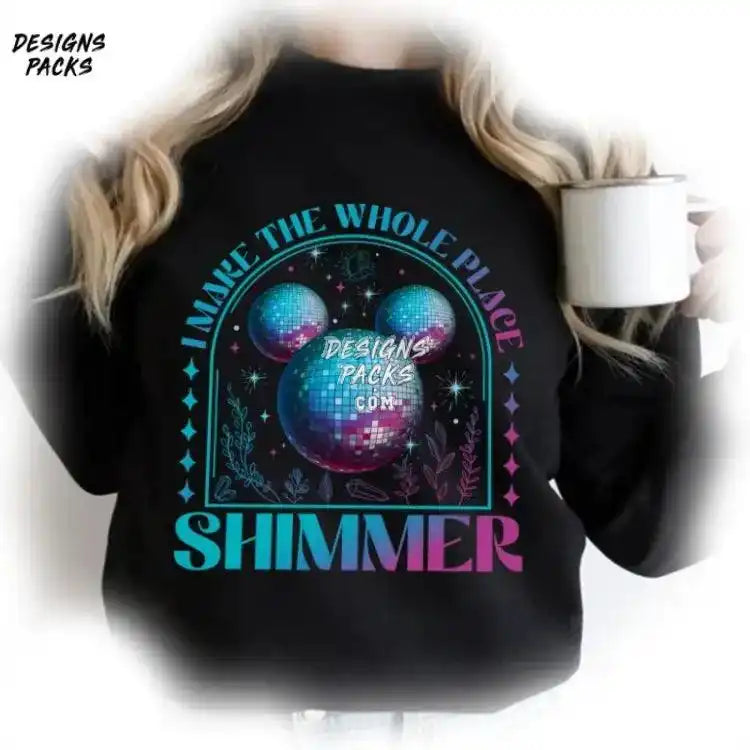 Shimmer Mouse Disco Ball Make The Place Shimmer Midnights Cartoon Png Design