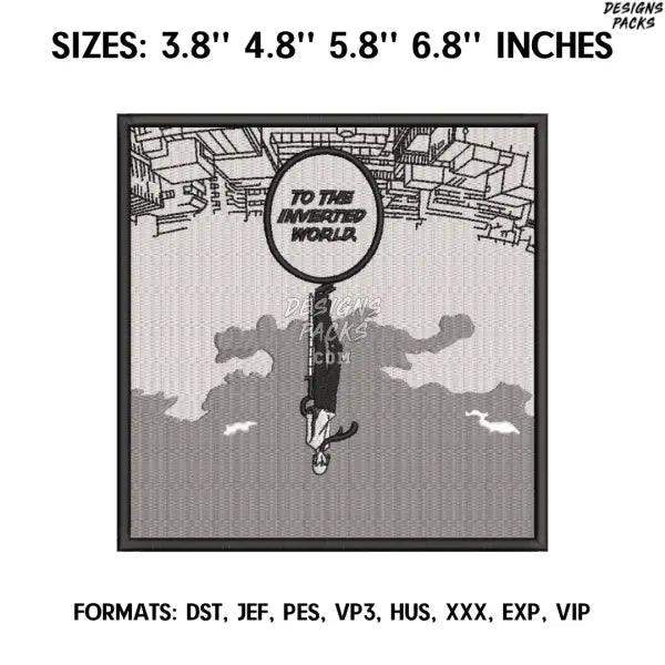 Shinji Embroidery Design File, Bleach Anime Embroidery Designs, Welcome to the inverted world, Anime Pes Design Brother