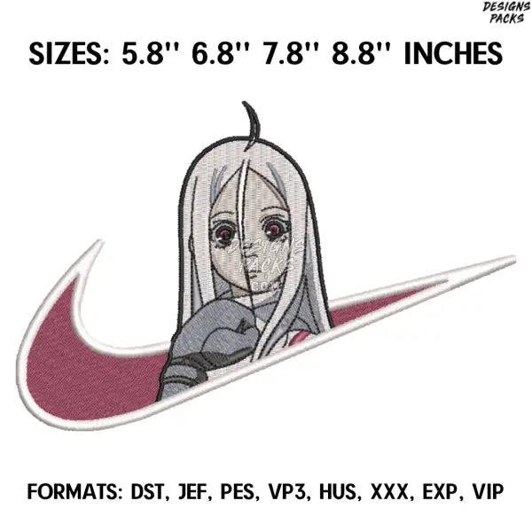 Shiro Embroidery Design File,  Deadman Wonderland Anime Embroidery Design.  Deadman Wonderland Anime Pes Design Brother