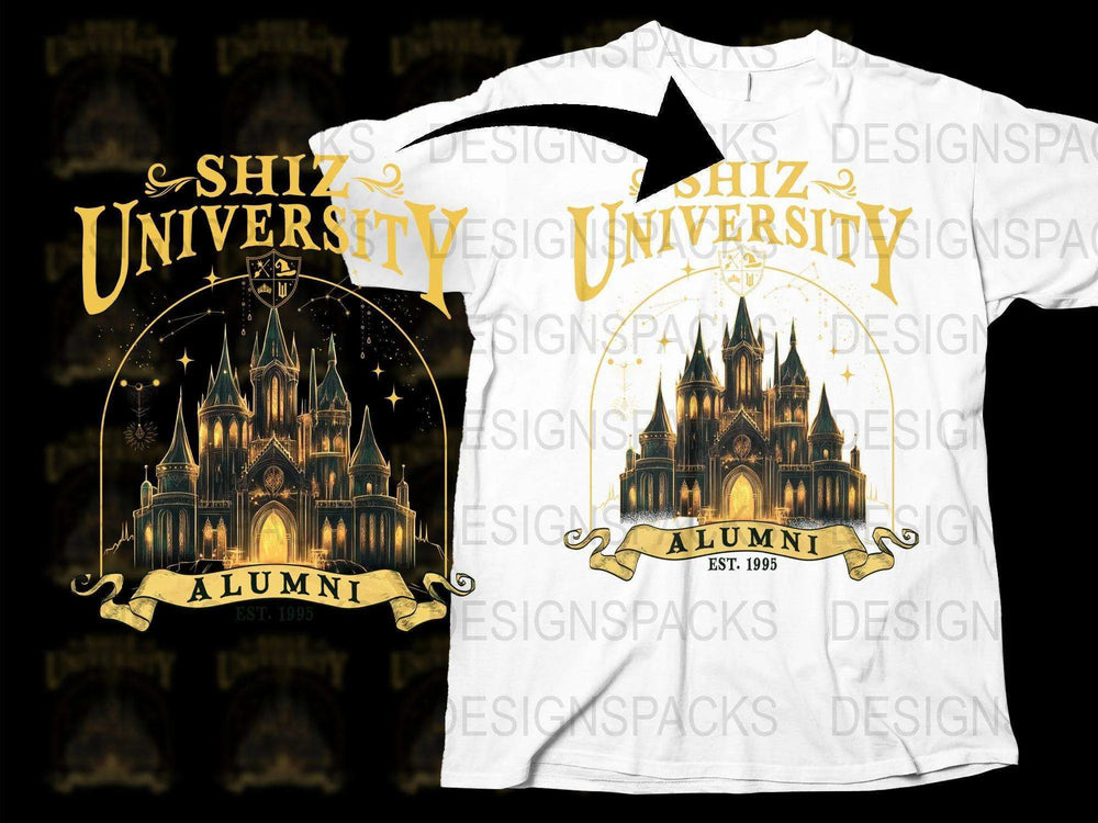 Shiz University Alumni T-Shirt, Est. 1999, Vintage Castle Graphic Tee, Magical School Shirt, Unisex Adult Clothing