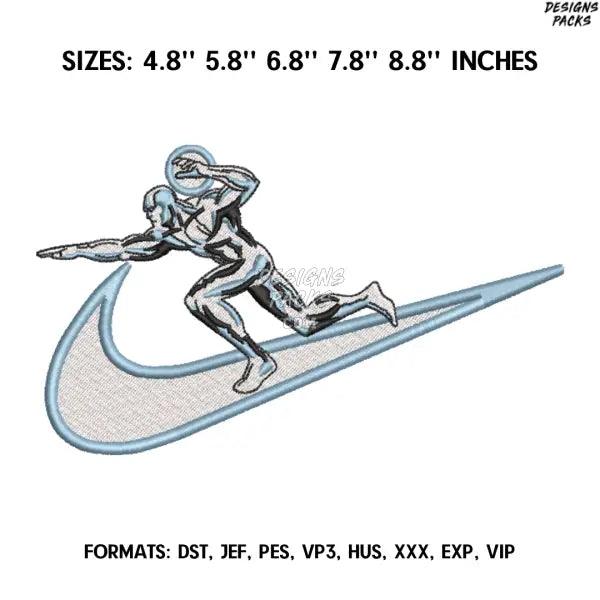 Silver Surfer Embroidery Design File, Marvel Embroidery Design, Machine Embroidery design file, Iron Man design pes