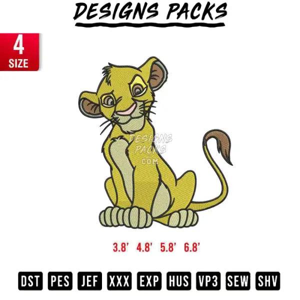Simba Embroidery Design 