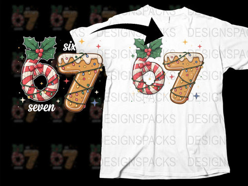 Festive Holiday T-Shirt with Christmas Wreath and Gingerbread Design, Unisex Winter Apparel