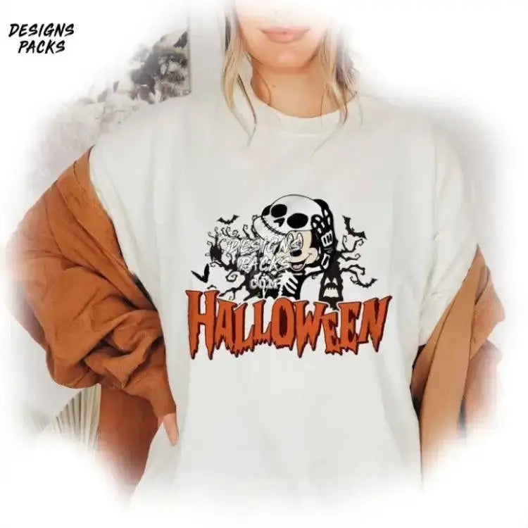 Skeleton Costume Halloween Cartoon Mickey Png Design