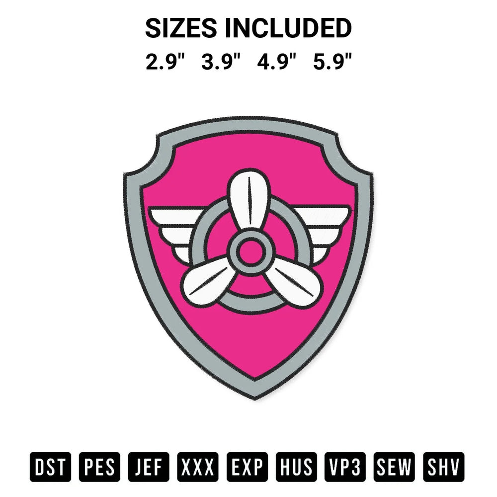 Skye Badge Embroidery Design