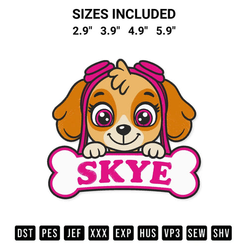 Skye Puppy Embroidery Design