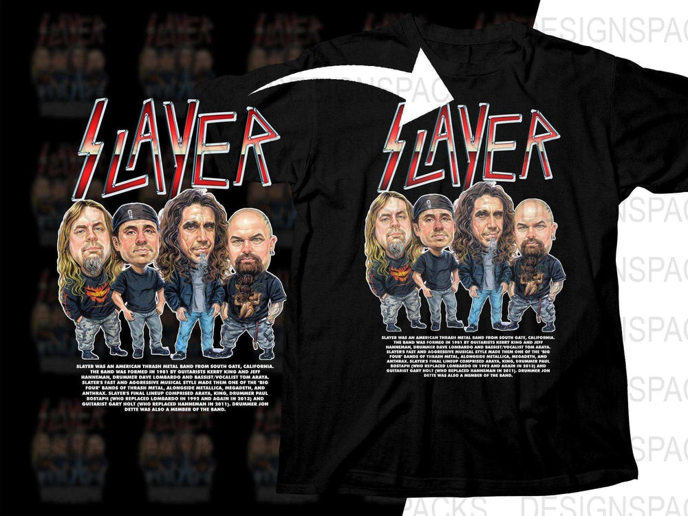 Slayer Rock Band Caricature Png Digital Download