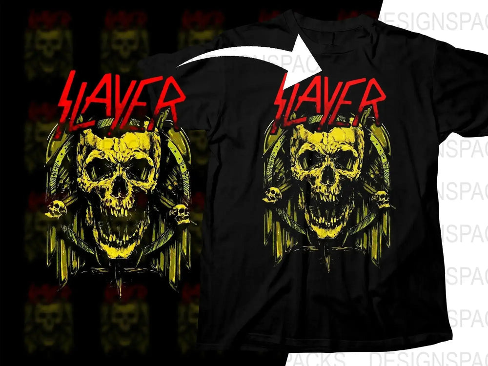 Slayer Rock Music Band Graphic Design Png Halftone Digital Download
