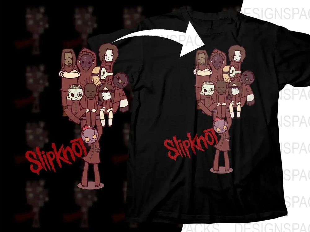 Slipknot Cartoon Rock Band Unique Design Png Design Digital Download