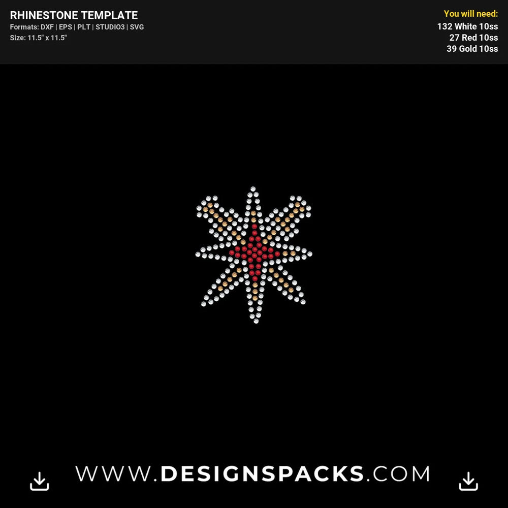 Small Vegas Golden Knights Rhinestone Digital Template