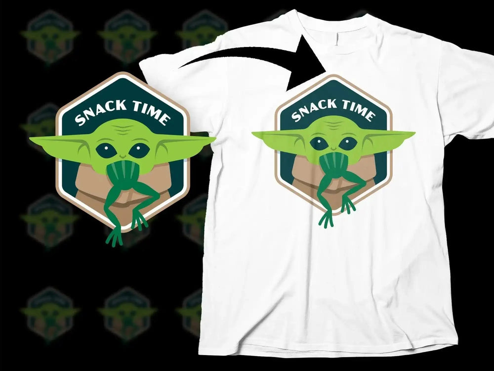 Snack Time Baby Yoda Graphic Men's Png Digital Download