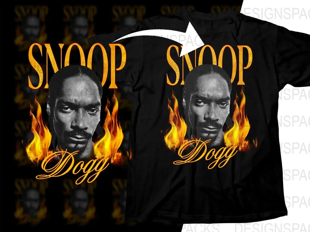 Snoop Dogg Flame Design Graphic Print Png Digital Download