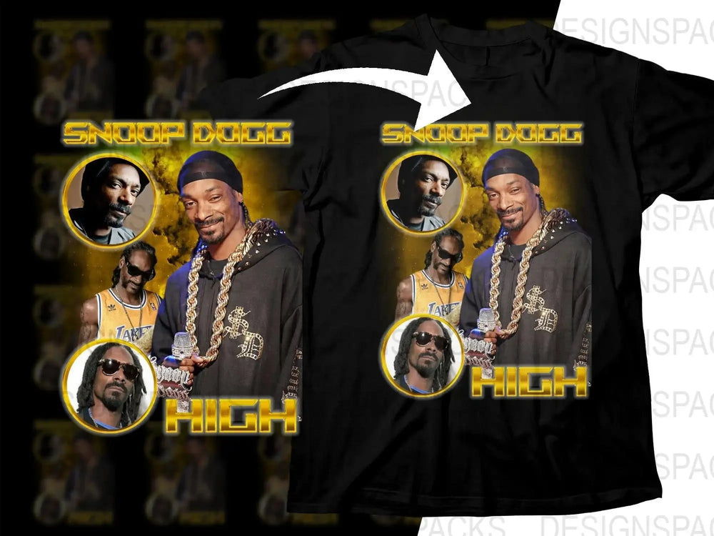 Snoop Dogg High Graphic Print Black Cool Png Digital Download
