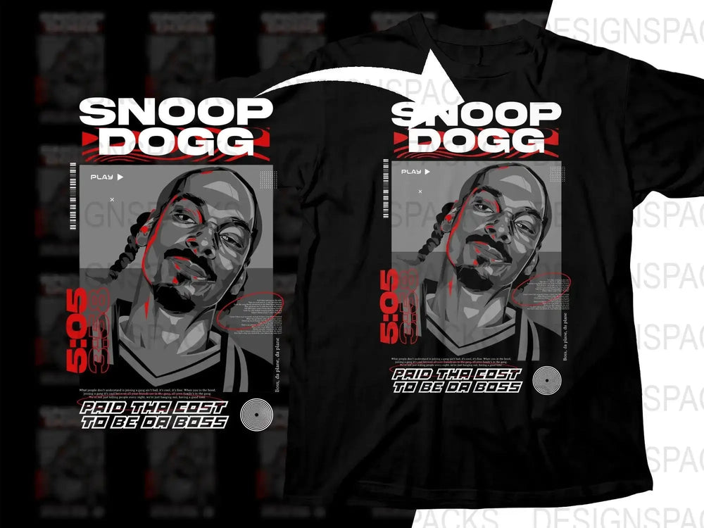 Snoop Dogg Urban Hip Hop Graphic Print Cool Design Png Digital Download