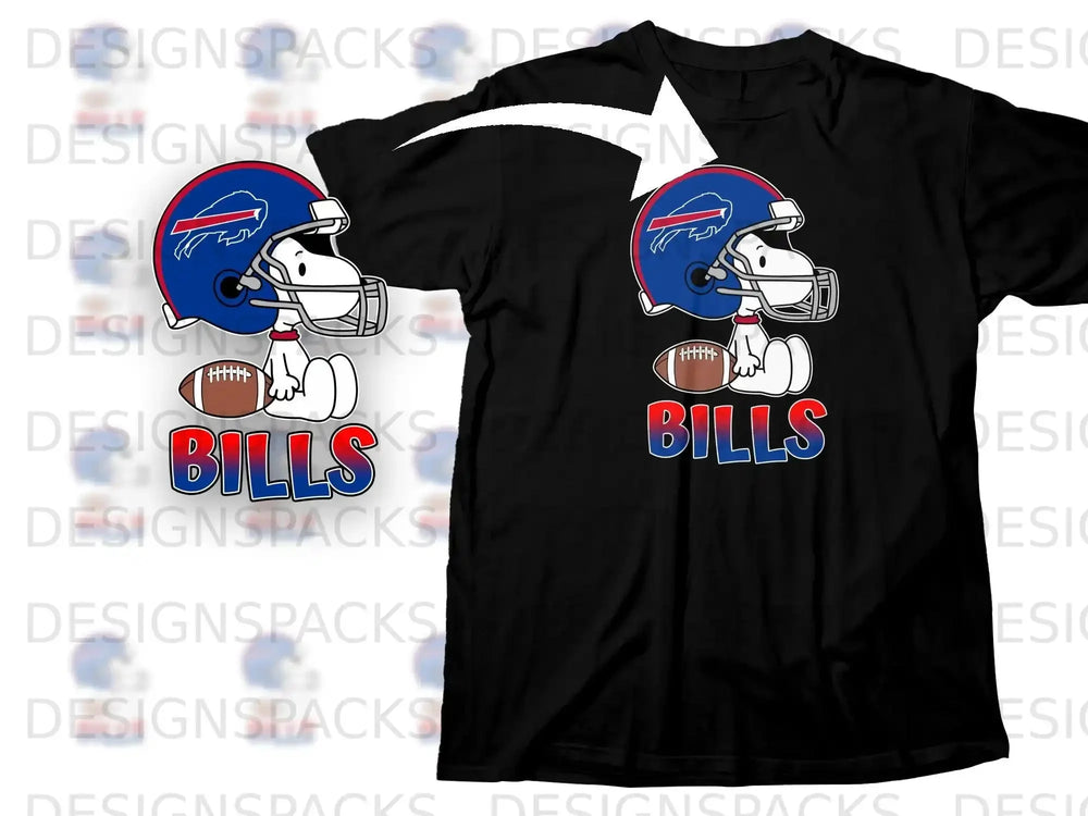 Snoopy Bills Football Helmet Black Shirt product type