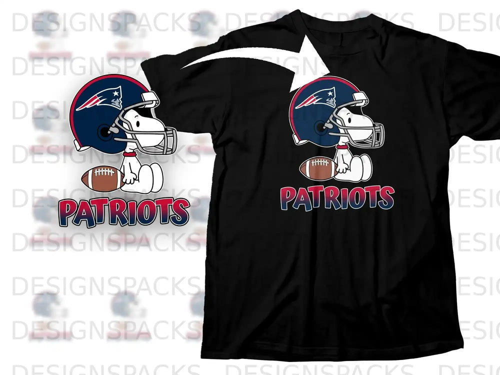 Cartoon Dog Patriots Helmet Football Design product type