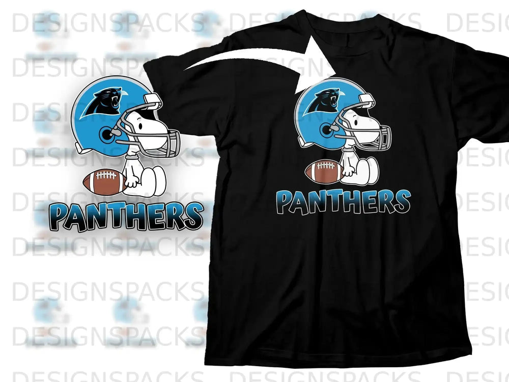 Snoopy Panthers Helmet Football Graphic product type
