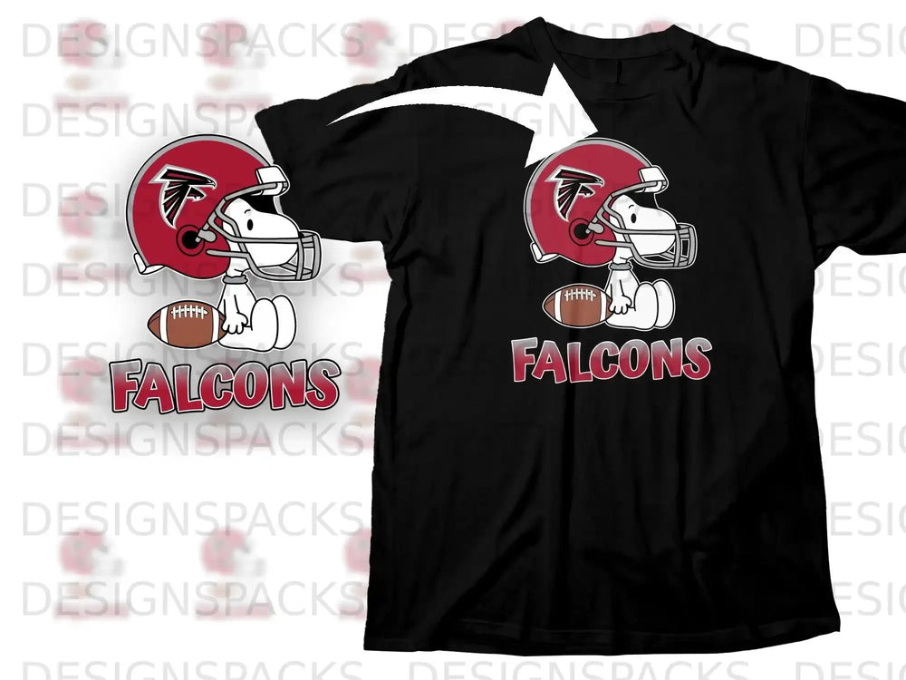 Snoopy wearing Falcons helmet holding football product type