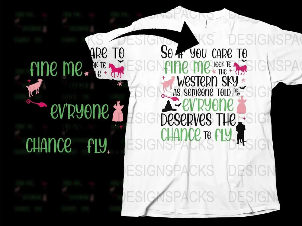 Inspirational Quote T-Shirt, Everyone Deserves the Chance to Fly, Pink Elephants, Flying Pigs Design, Unique Graphic Tee, Unisex Fit